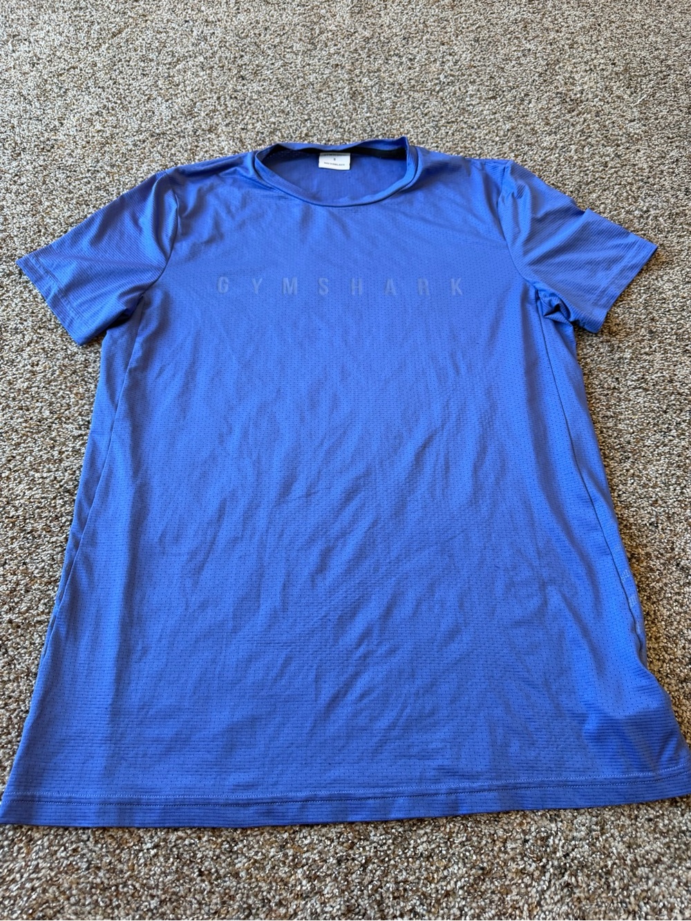 Gymshark Men's Small Blue Performance Mesh T-Shirt Breathable Training Gym Tee